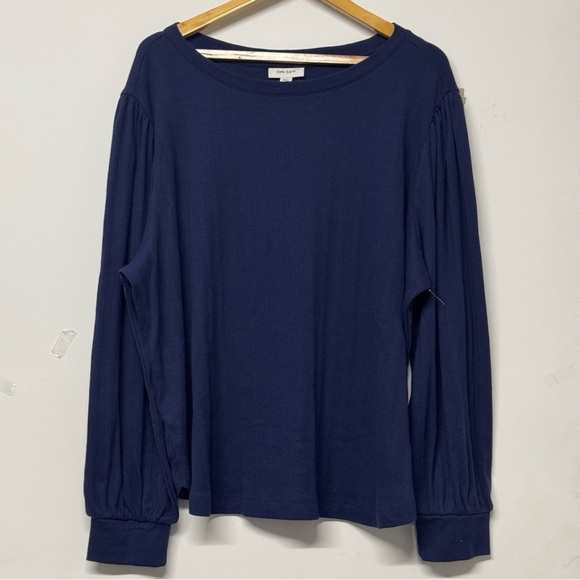 NEW On 34th Blue Long Sleeve Tee Shirt Blouse 3X - Picture 1 of 4